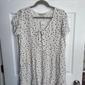 American Eagle Oversized Tiered Mini Dress